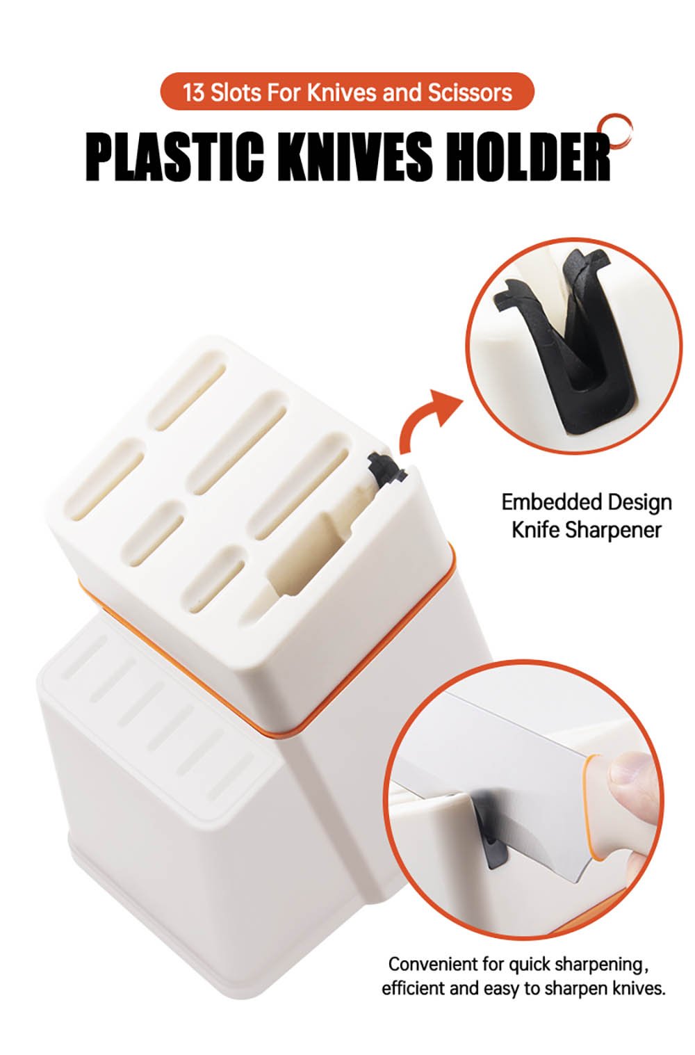 14-Piece Stainless Steel Kitchen Knife Set with Universal Block