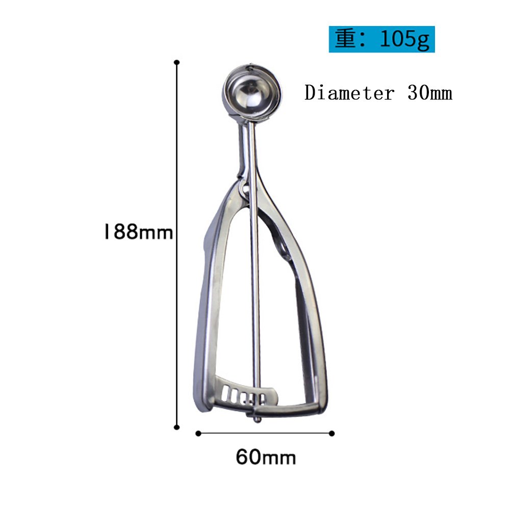 Stainless Steel Ice Cream Scoop with Trigger Release