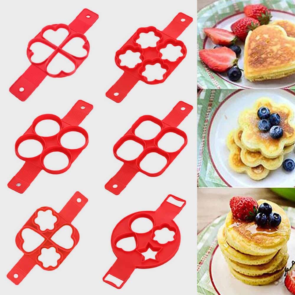 4-Cavity Silicone Pancake Maker & Egg Ring