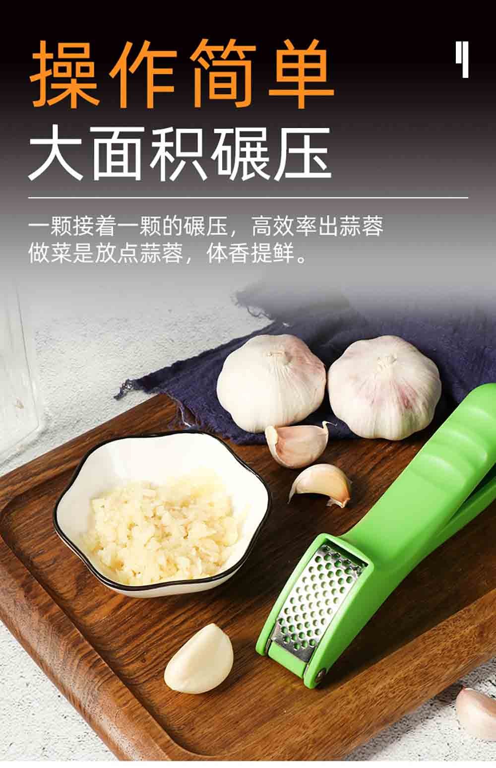 Green Manual Garlic Press with ABS Handle