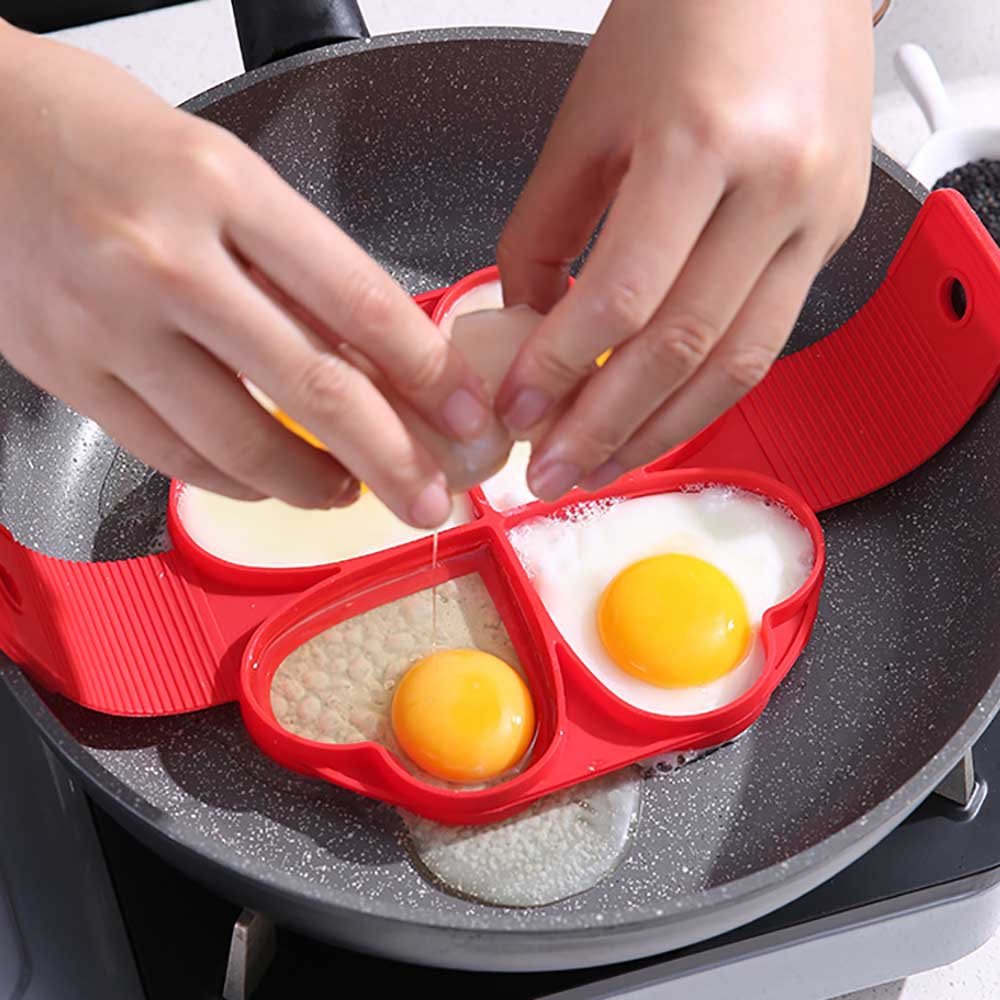 4-Cavity Silicone Pancake Maker & Egg Ring