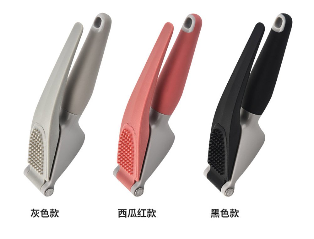 Stainless Steel Garlic Press with Ergonomic Handle