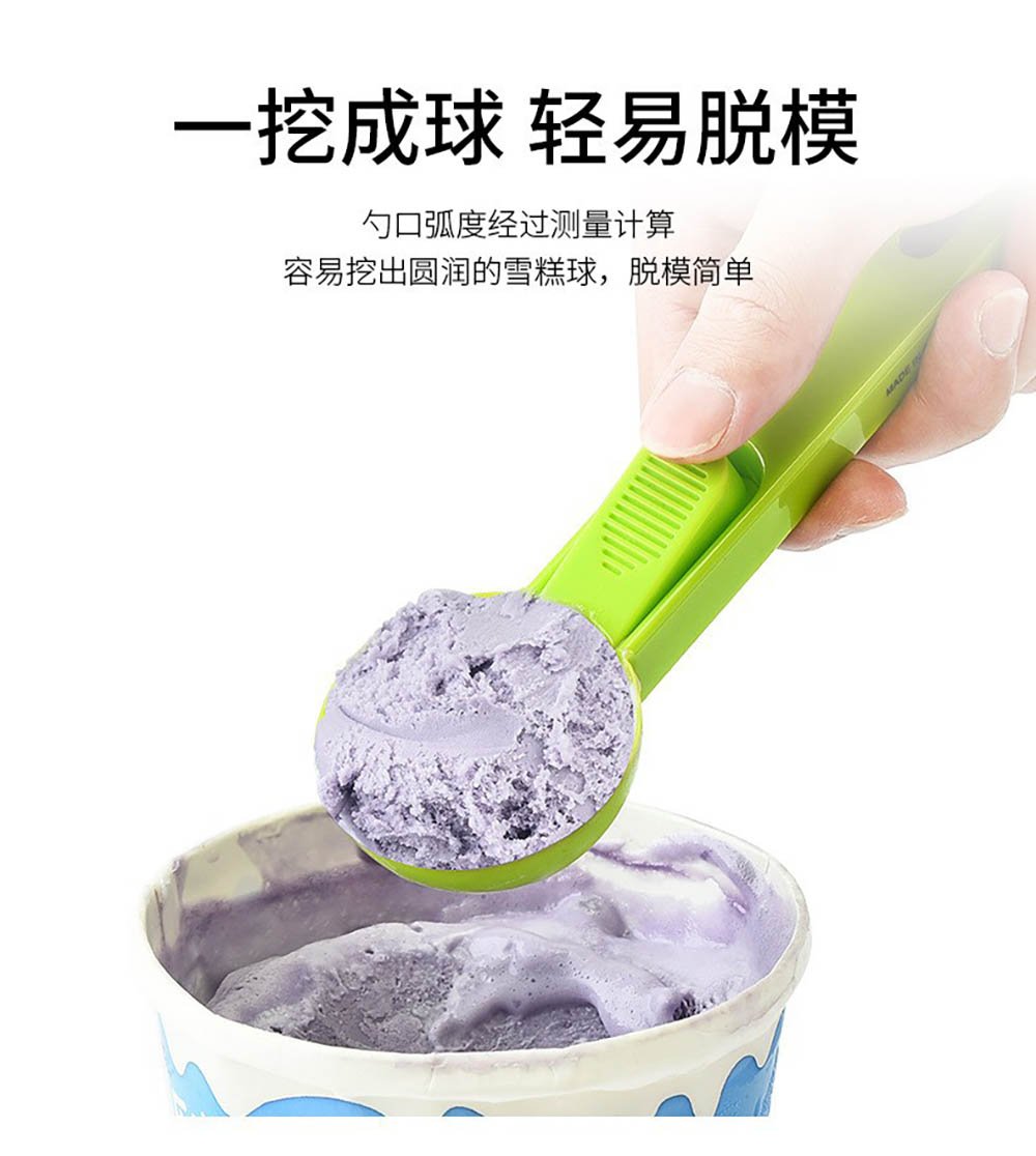 Reusable Ice Cream Scoop with Spring-Loaded Release