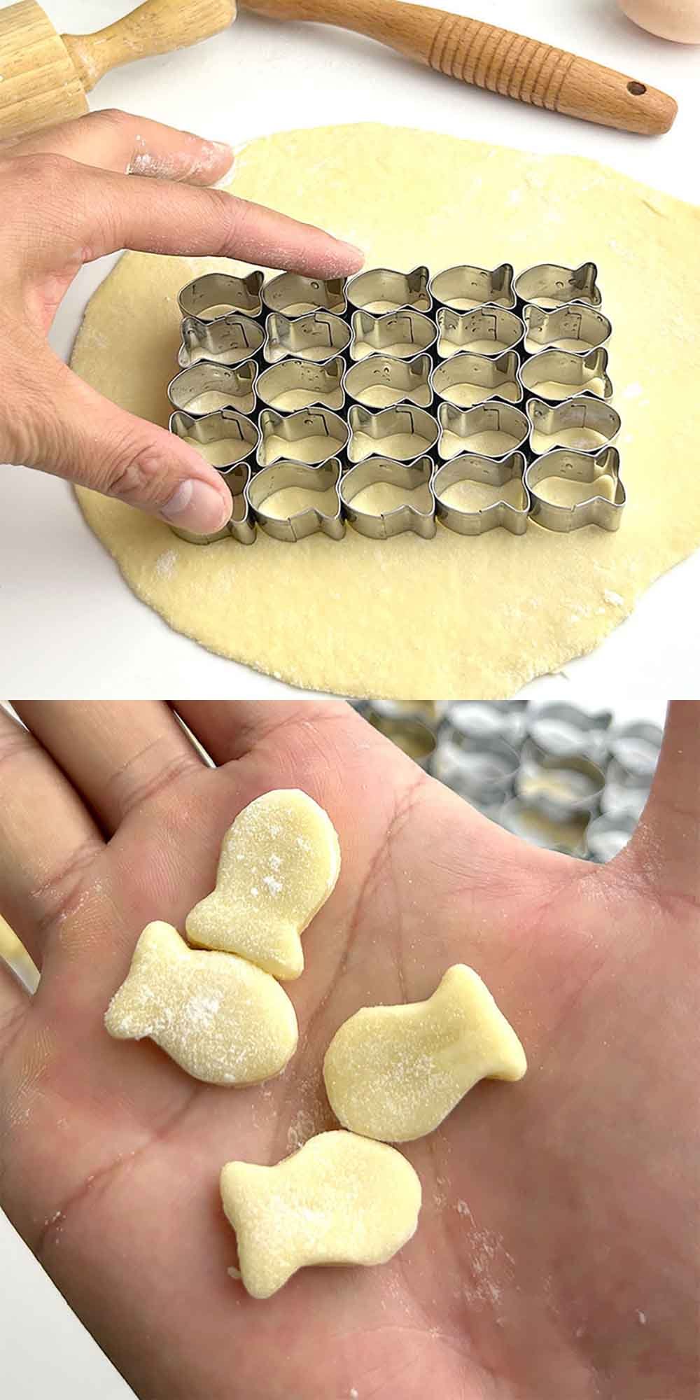 25-Cavity Mini Fish Cookie Cutter