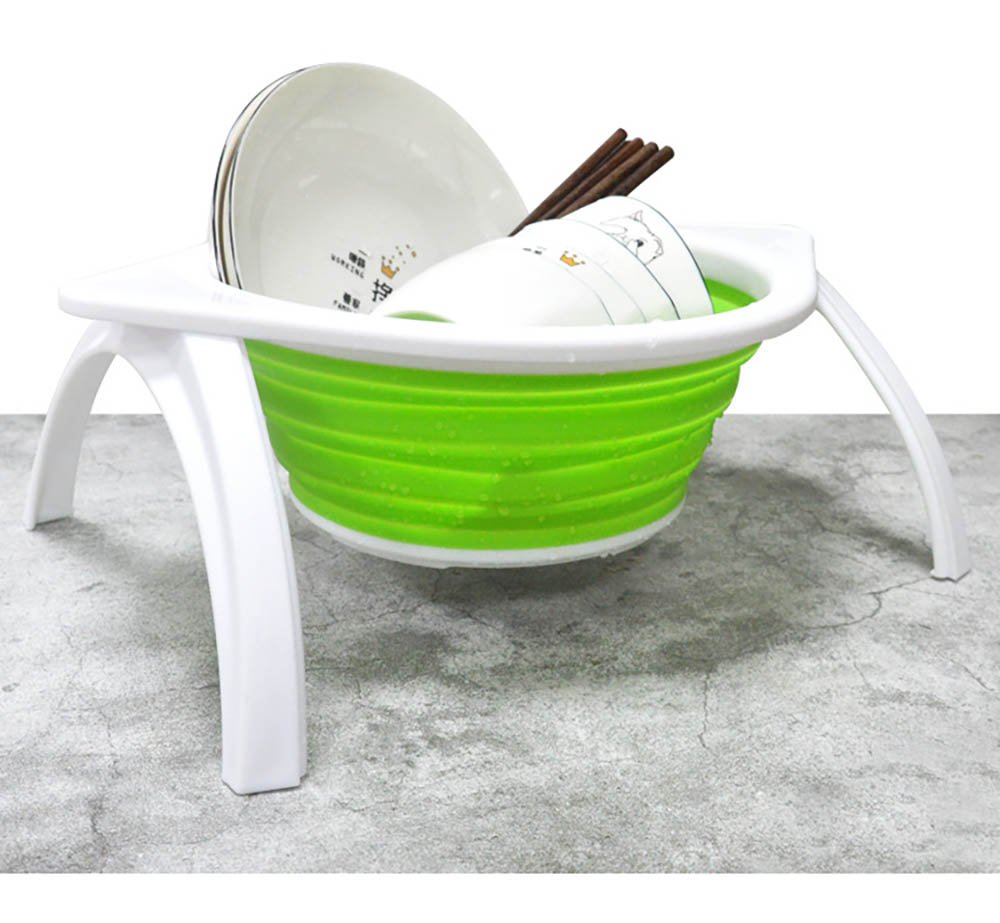 Collapsible Standing Colander with Folding Feet