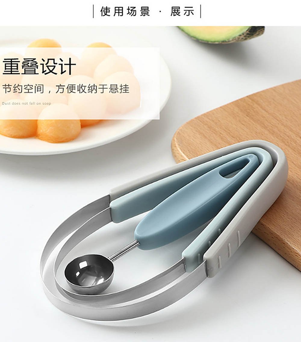 3-in-1 Nesting Fruit Scoop & Baller Set