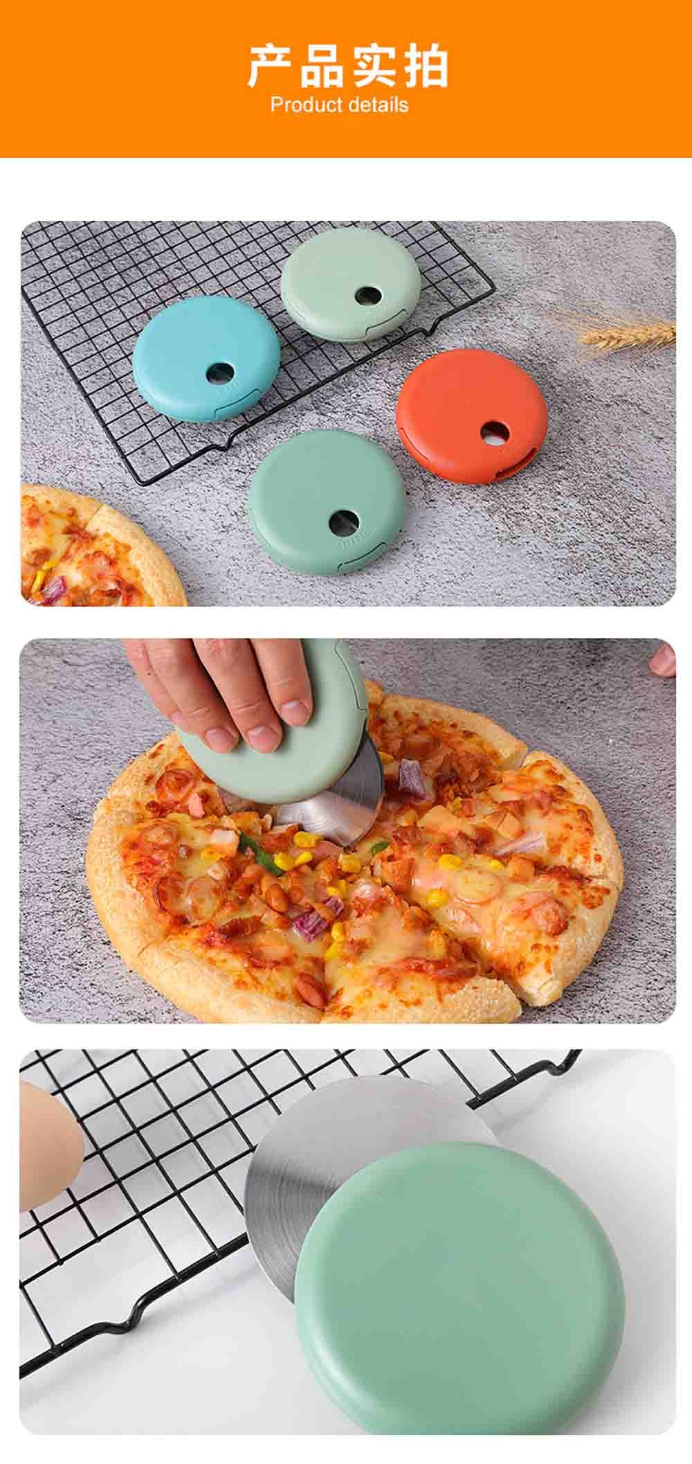 Detachable Round Rolling Pizza Cutter Wheel Slicer