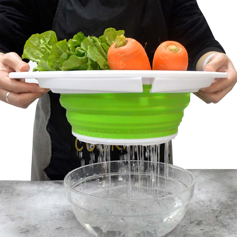 Collapsible Standing Colander with Folding Feet