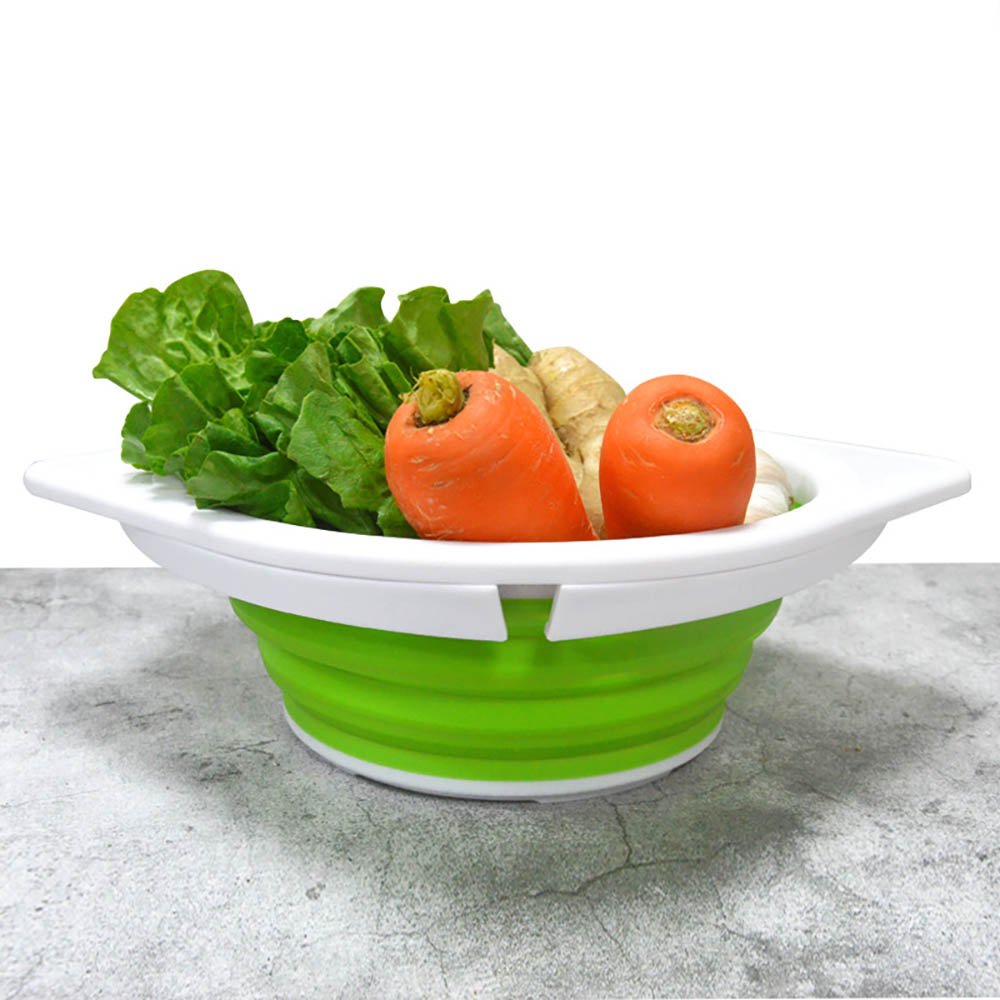 Collapsible Standing Colander with Folding Feet