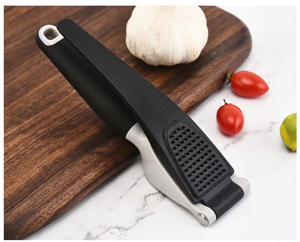 Stainless Steel Garlic Press with Ergonomic Handle