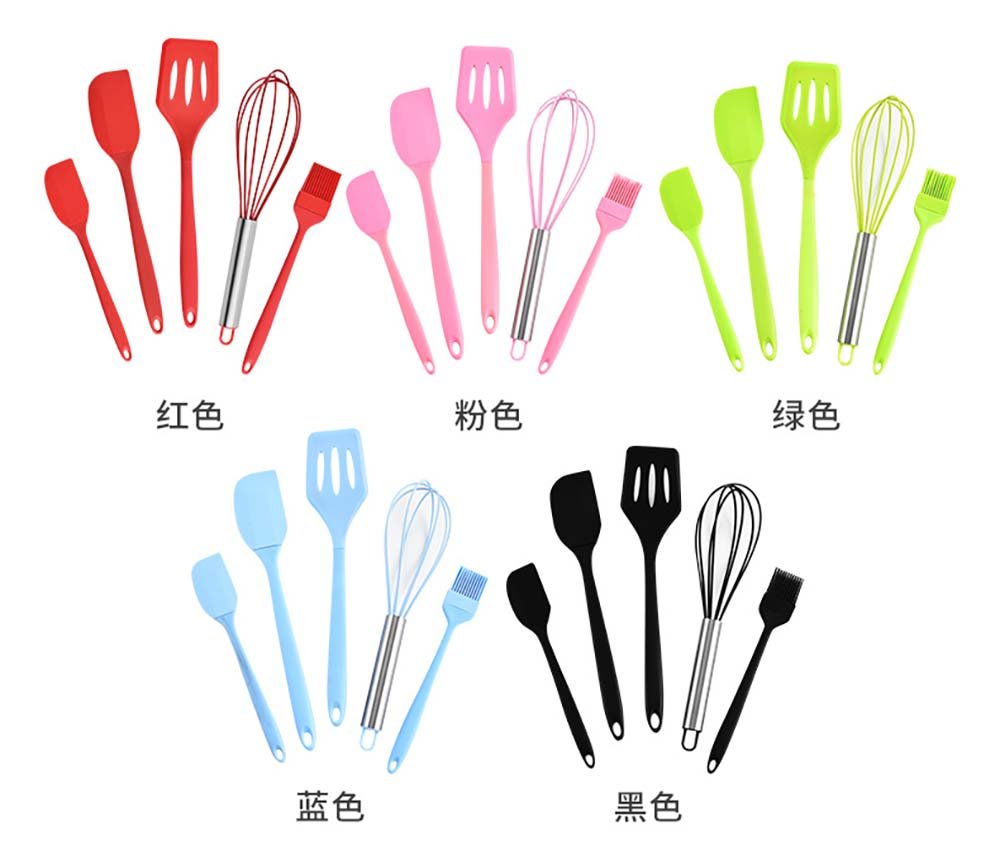 5-Piece Silicone Kitchen Utensil Set