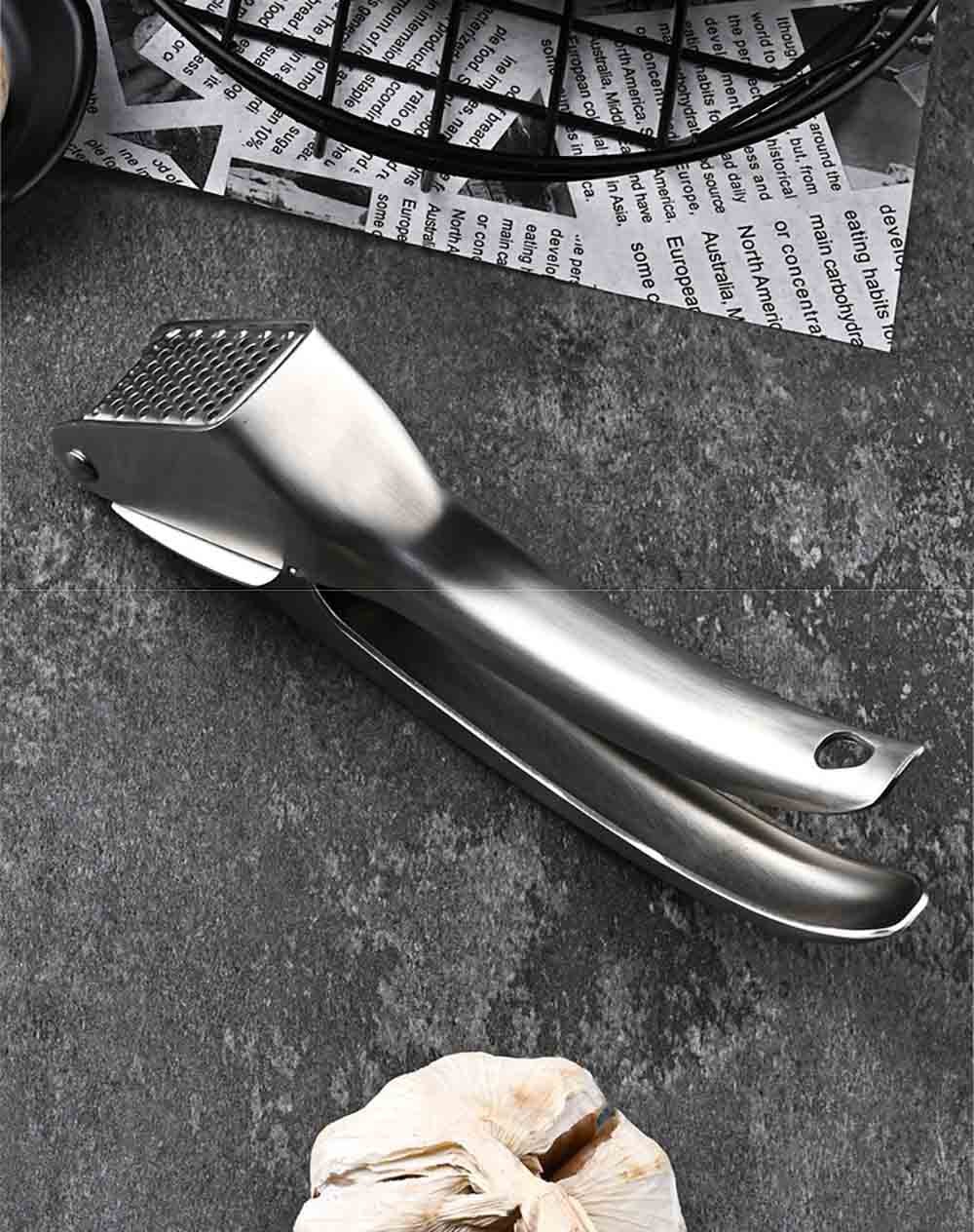 Premium All-Stainless Steel Garlic Press & Ginger Crusher