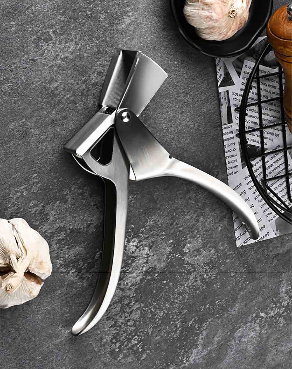 Premium All-Stainless Steel Garlic Press & Ginger Crusher
