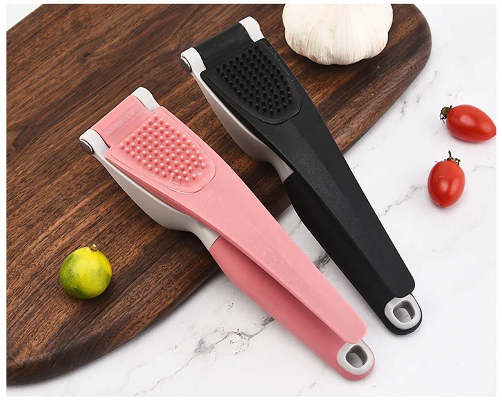 Stainless Steel Garlic Press with Ergonomic Handle