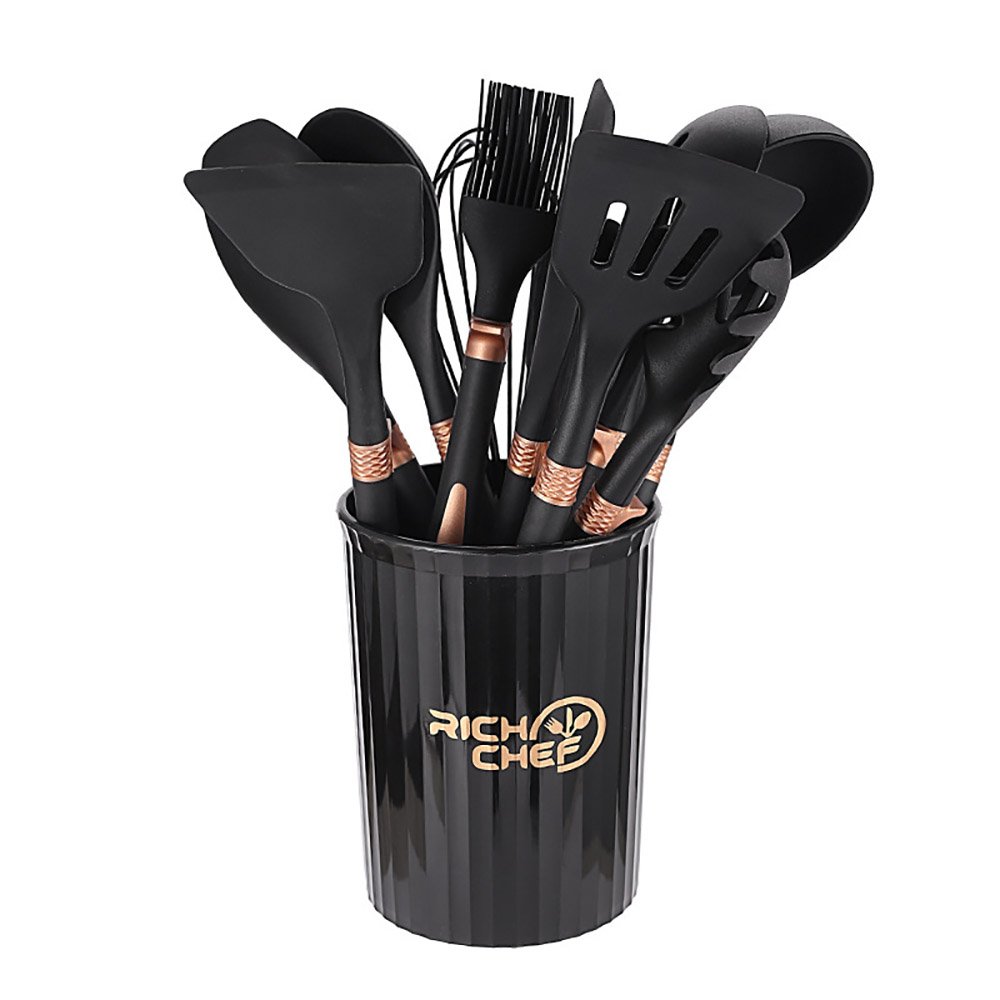 12-Piece Silicone Cooking Utensil Set with Marble Handle