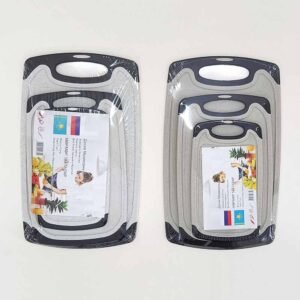 Eco-Friendly 3-Piece Wheat Straw Cutting Board Set