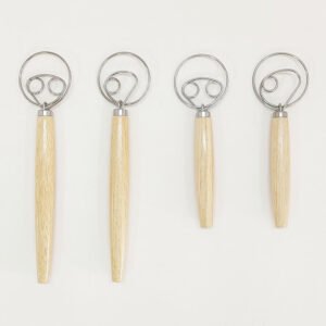 Stainless Steel Coil Whisk with Wood Handle