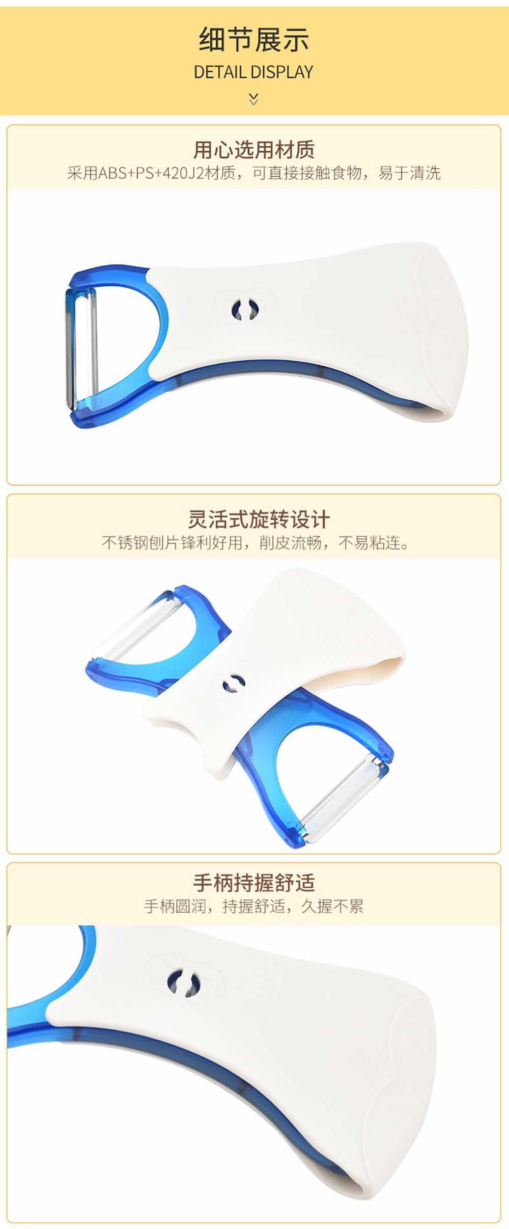 360° Rotating Dual-Blade Peeler