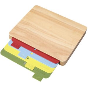 Beech Wood Chopping Board Base with 4 PP Cutting Boards