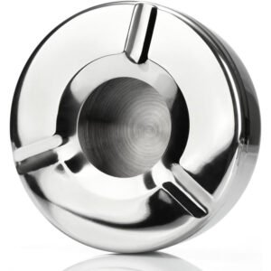 Stainless Steel Cigar Ash Tray with Lid