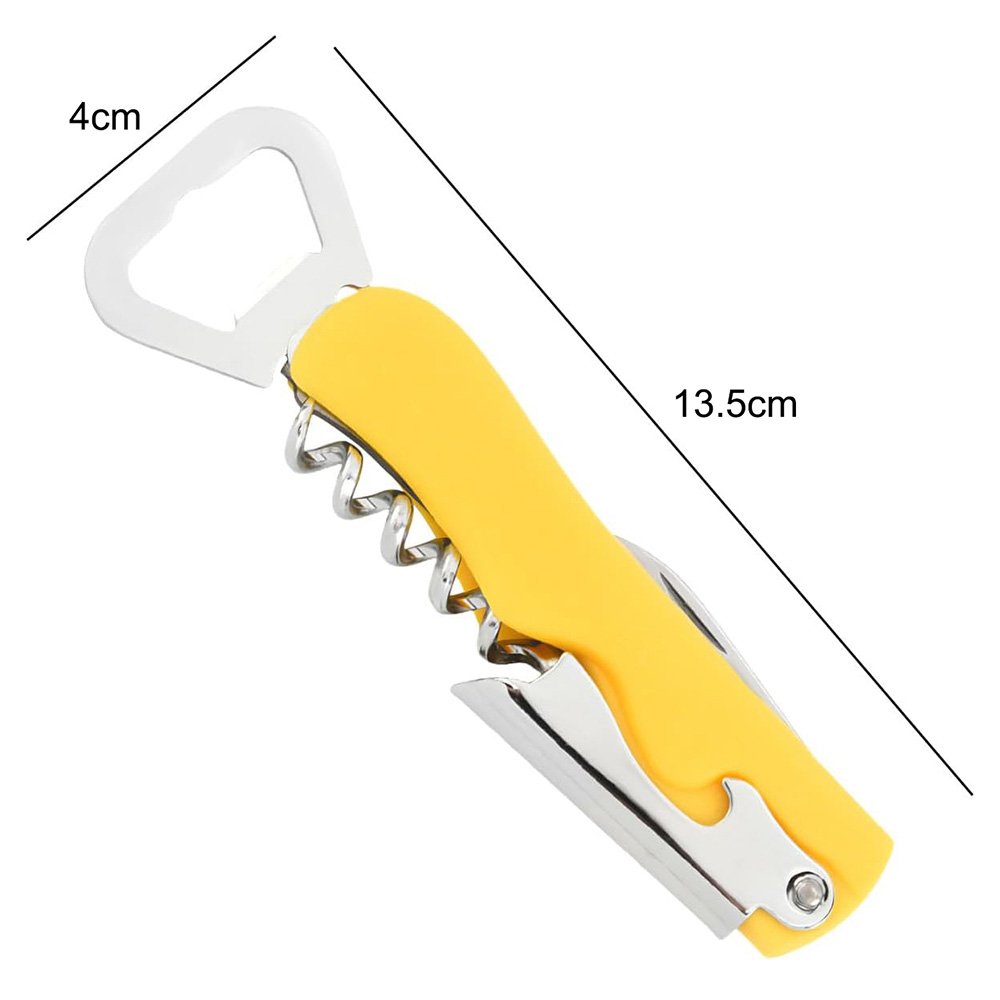 4-in-1 Stainless Steel Bottle Opener with Foil Cutter