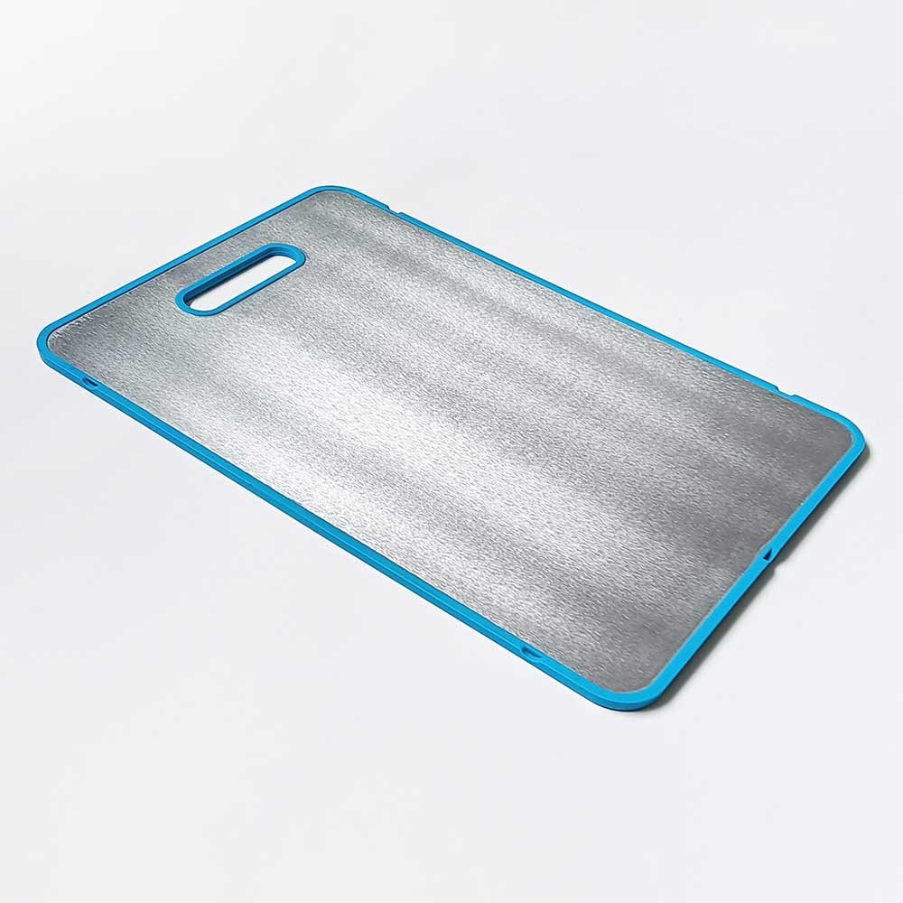 Dual-Sided Stainless Steel & Silicone Cutting Board