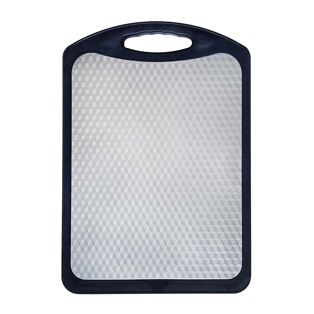 Double-Sided Cutting Board with Acacia Wood & Stainless Steel