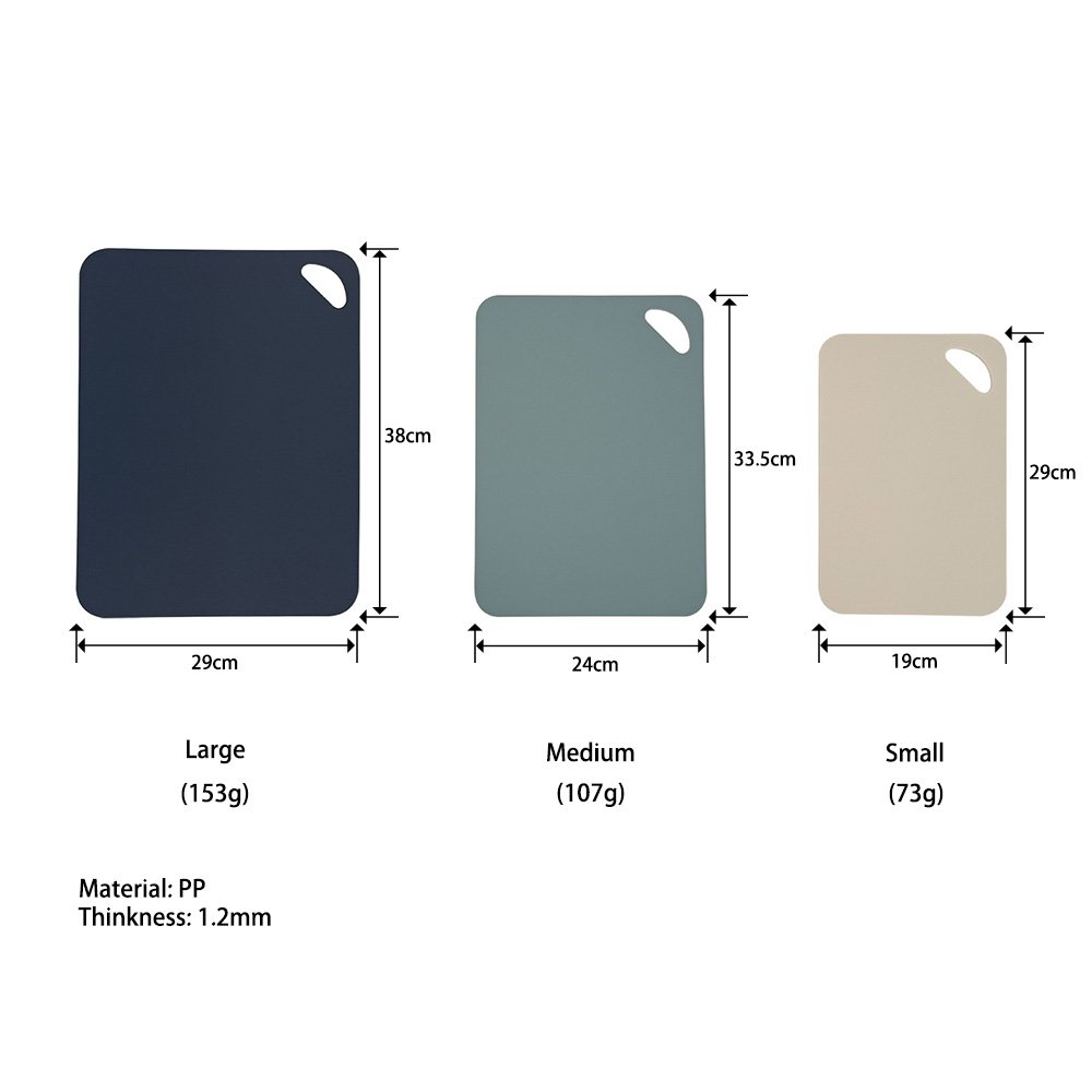 3-Piece Ultra-Thin PP Cutting Board Set