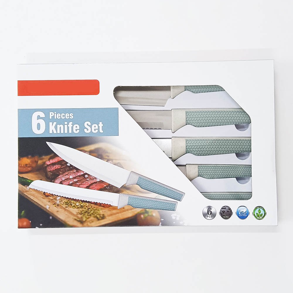 6-Piece Knife Set with Woven-Style Handle