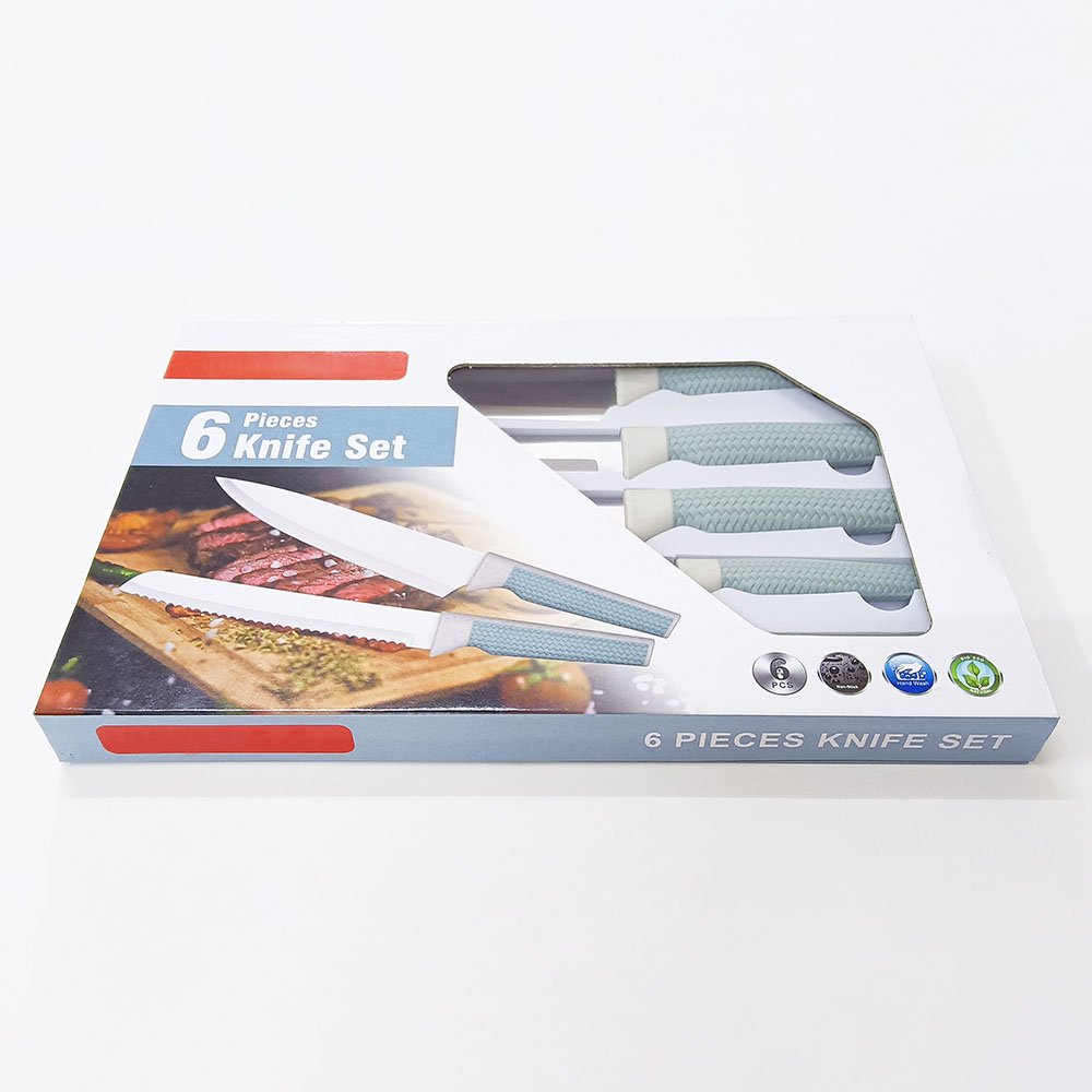 6-Piece Knife Set with Woven-Style Handle