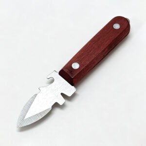 Multi-Functional Stainless Steel Oyster Knife with Wood Handle