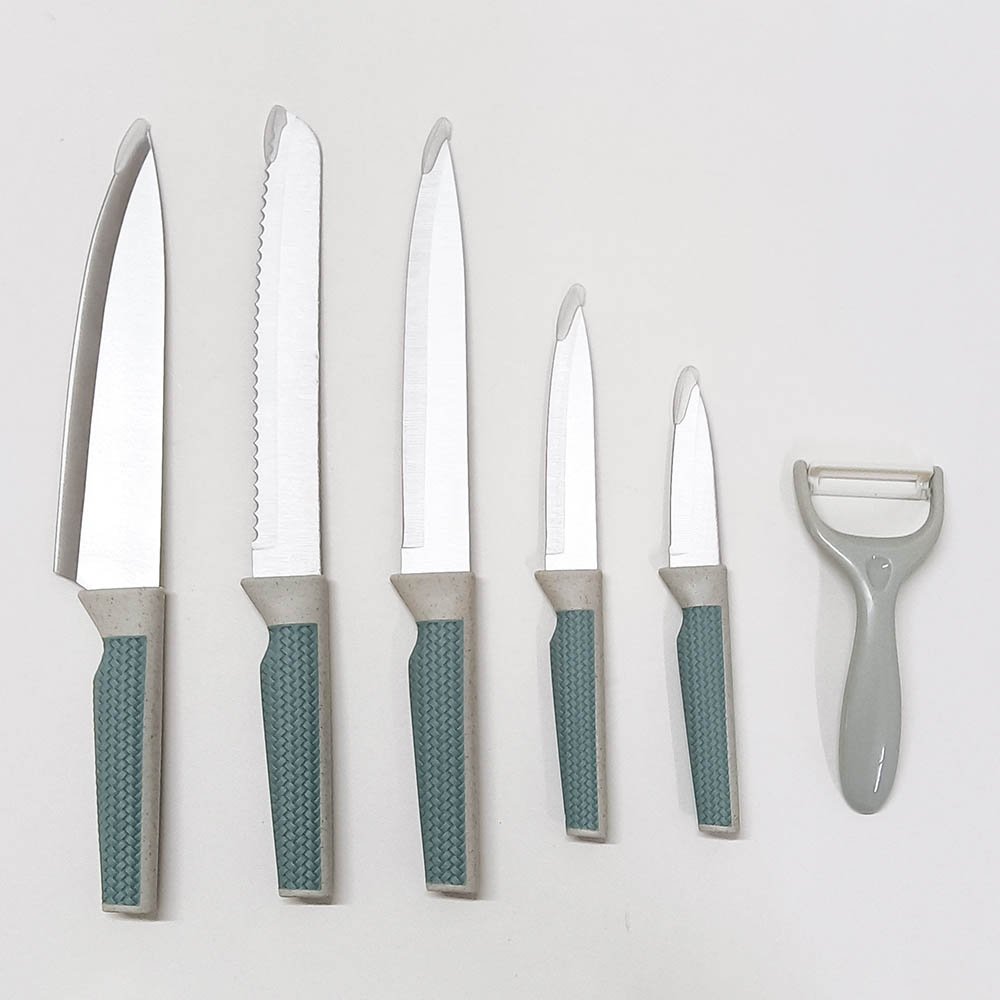 6-Piece Knife Set with Woven-Style Handle