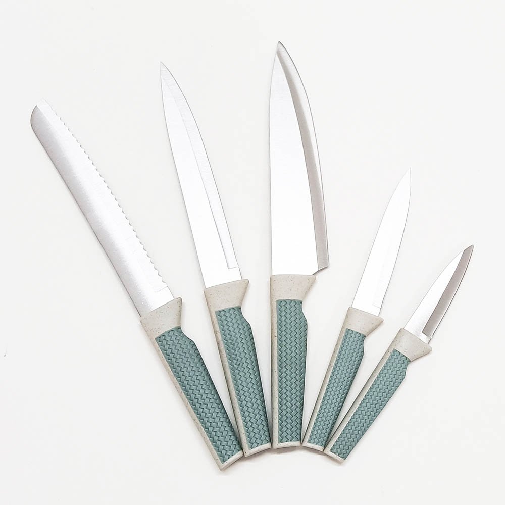 6-Piece Knife Set with 360° Rotating Storage Base
