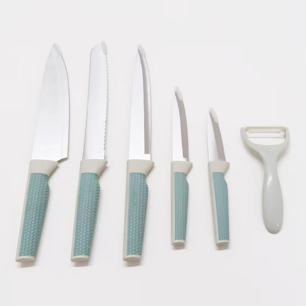 6-Piece Knife Set with Woven-Style Handle
