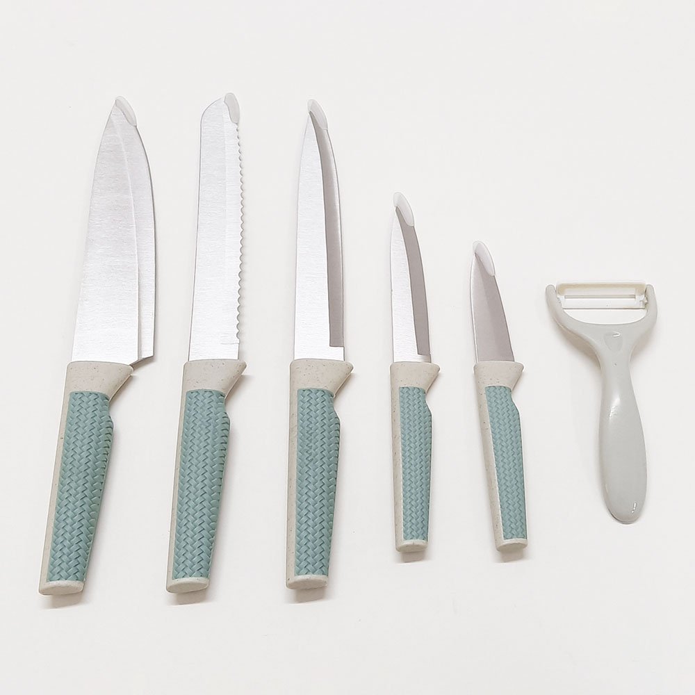 6-Piece Knife Set with Woven-Style Handle