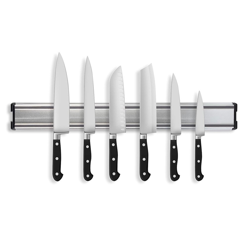 Wall-Mounted Aluminum Magnetic Knife Strip