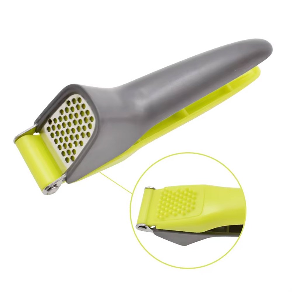 Ergonomic Garlic Press with Fine Stainless Steel Mesh