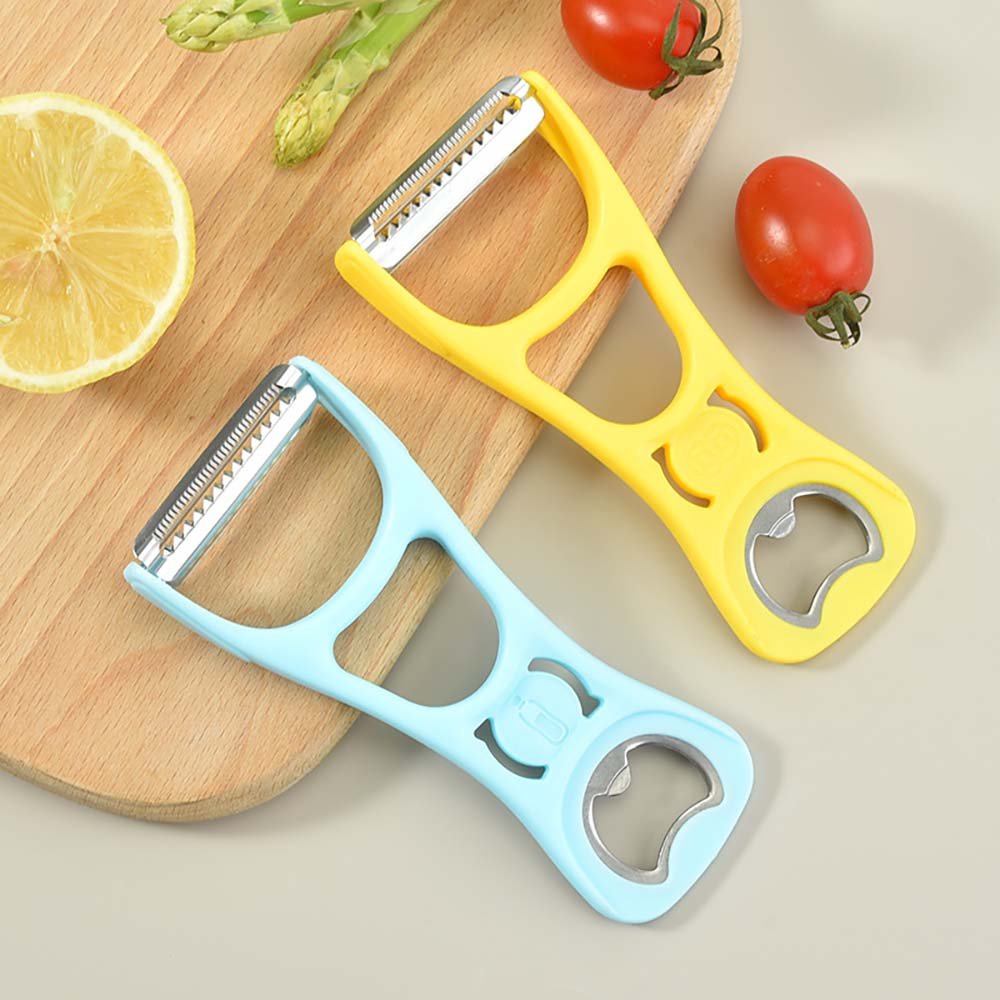 Dual-Head Stainless Steel Peeler with Bottle Opener
