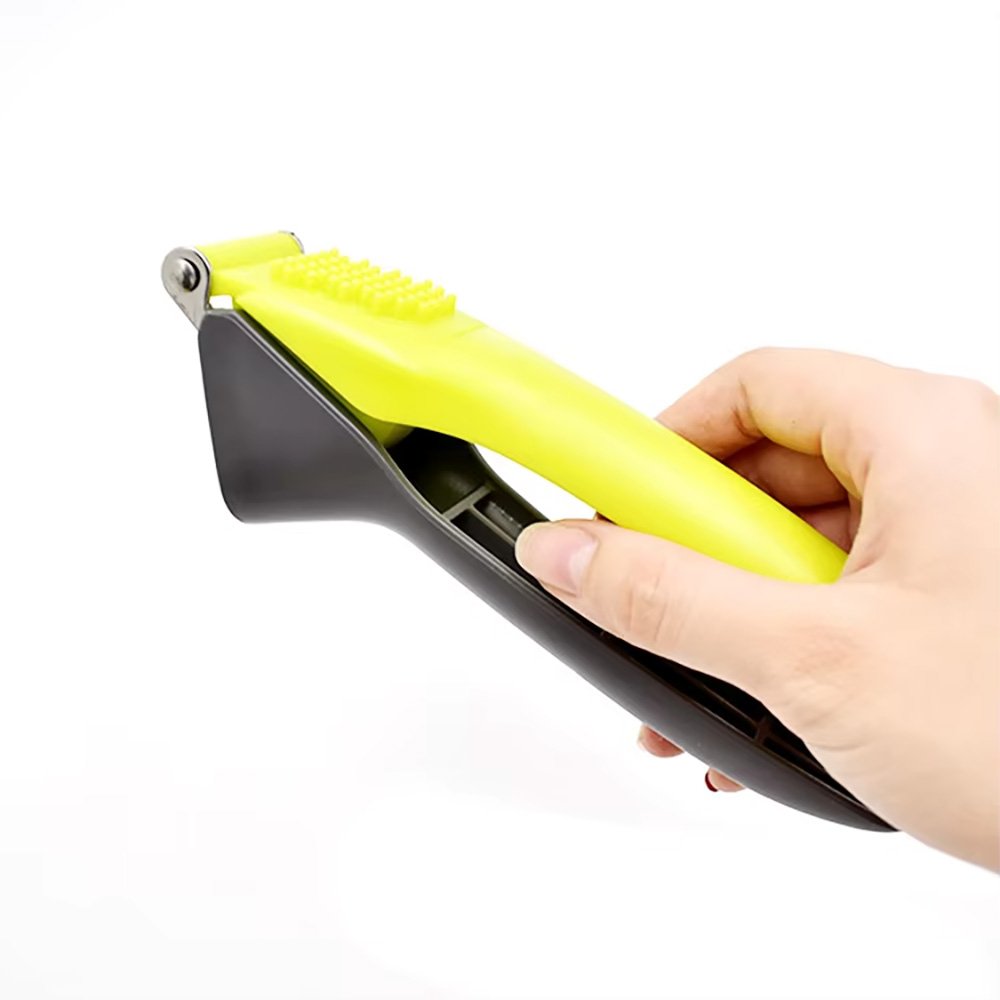 Ergonomic Garlic Press with Fine Stainless Steel Mesh