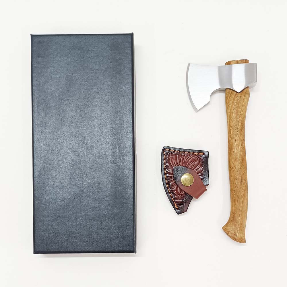 Stainless Steel Hatchet with Wood Handle