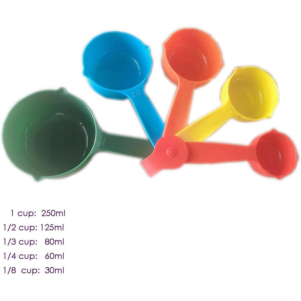 10-Piece Colorful PP Measuring Cups & Spoons Set