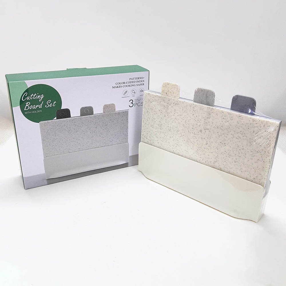 3-in-1 Color-Coded Cutting Board Set with Storage Stand