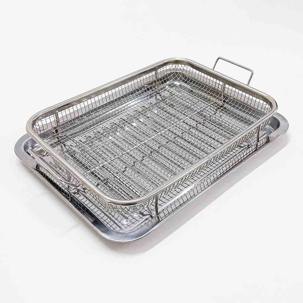 Square Stainless Steel Air Fryer & Oven Rack Set