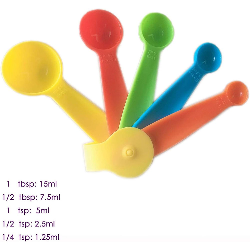 10-Piece Colorful PP Measuring Cups & Spoons Set