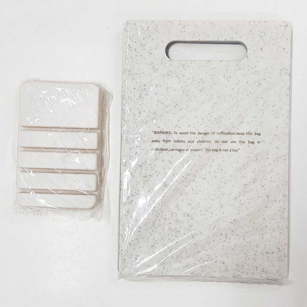 4-Piece Plastic Cutting Board Set with Mini Stand
