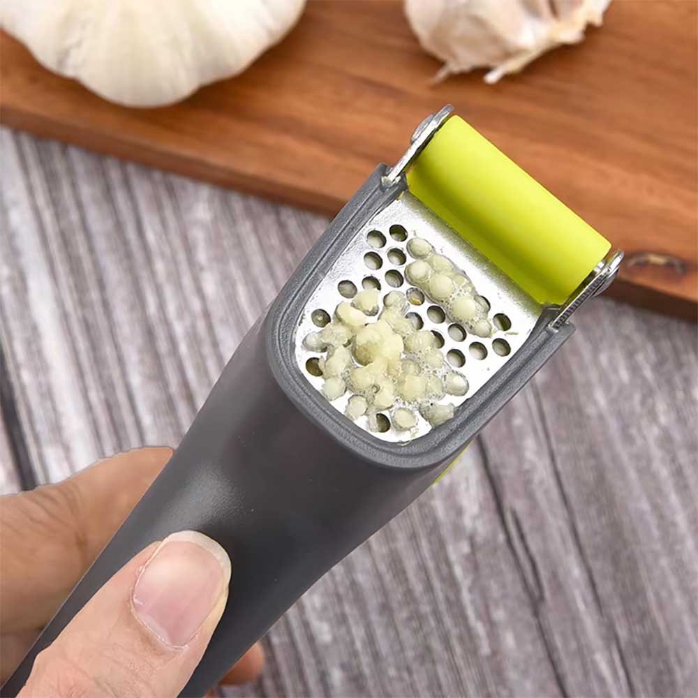 Ergonomic Garlic Press with Fine Stainless Steel Mesh