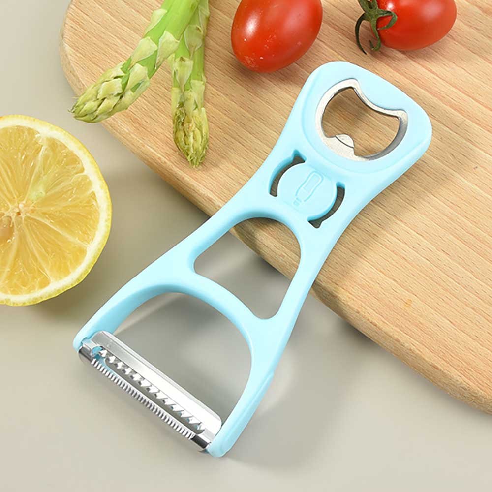 Dual-Head Stainless Steel Peeler with Bottle Opener