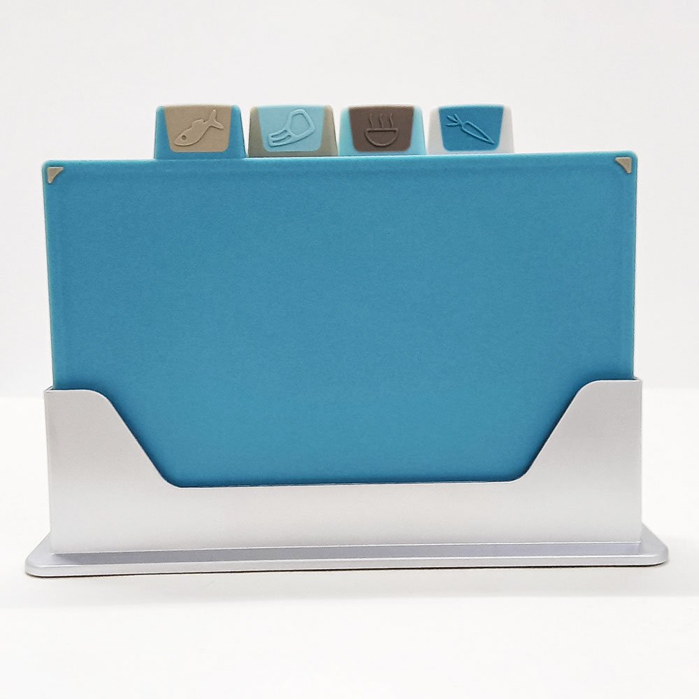 4-Piece Color-Coded Plastic Cutting Board Set