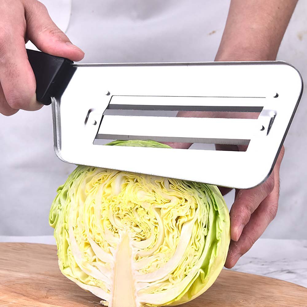 Stainless Steel Dual-Blade Cabbage Cutter