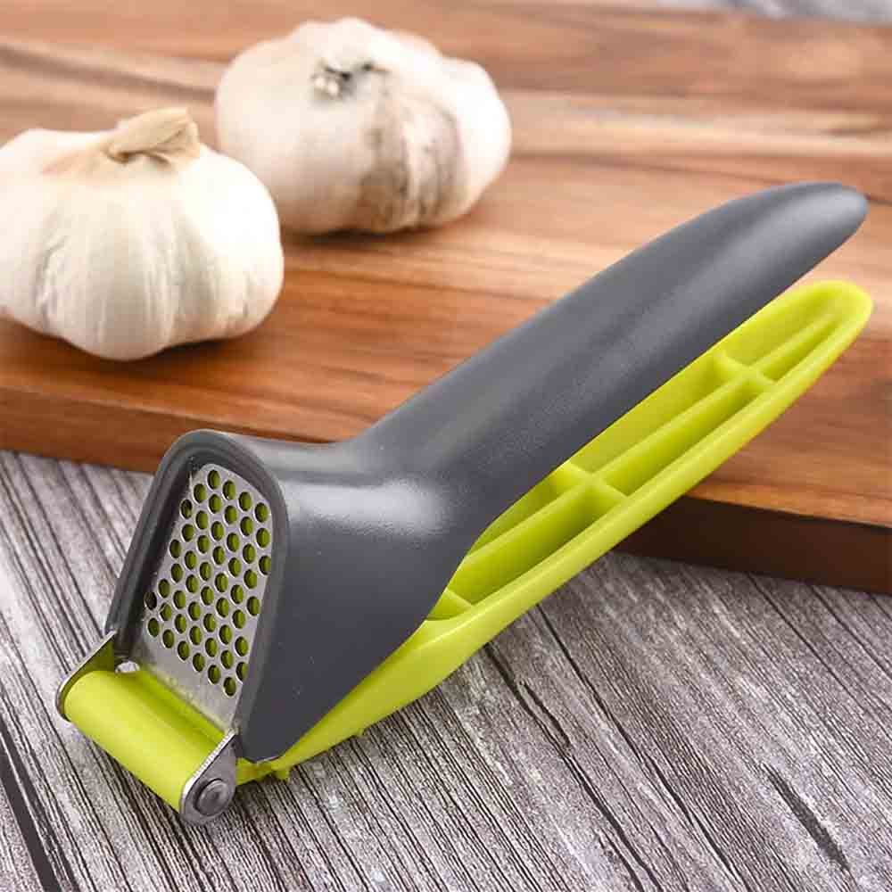 Ergonomic Garlic Press with Fine Stainless Steel Mesh